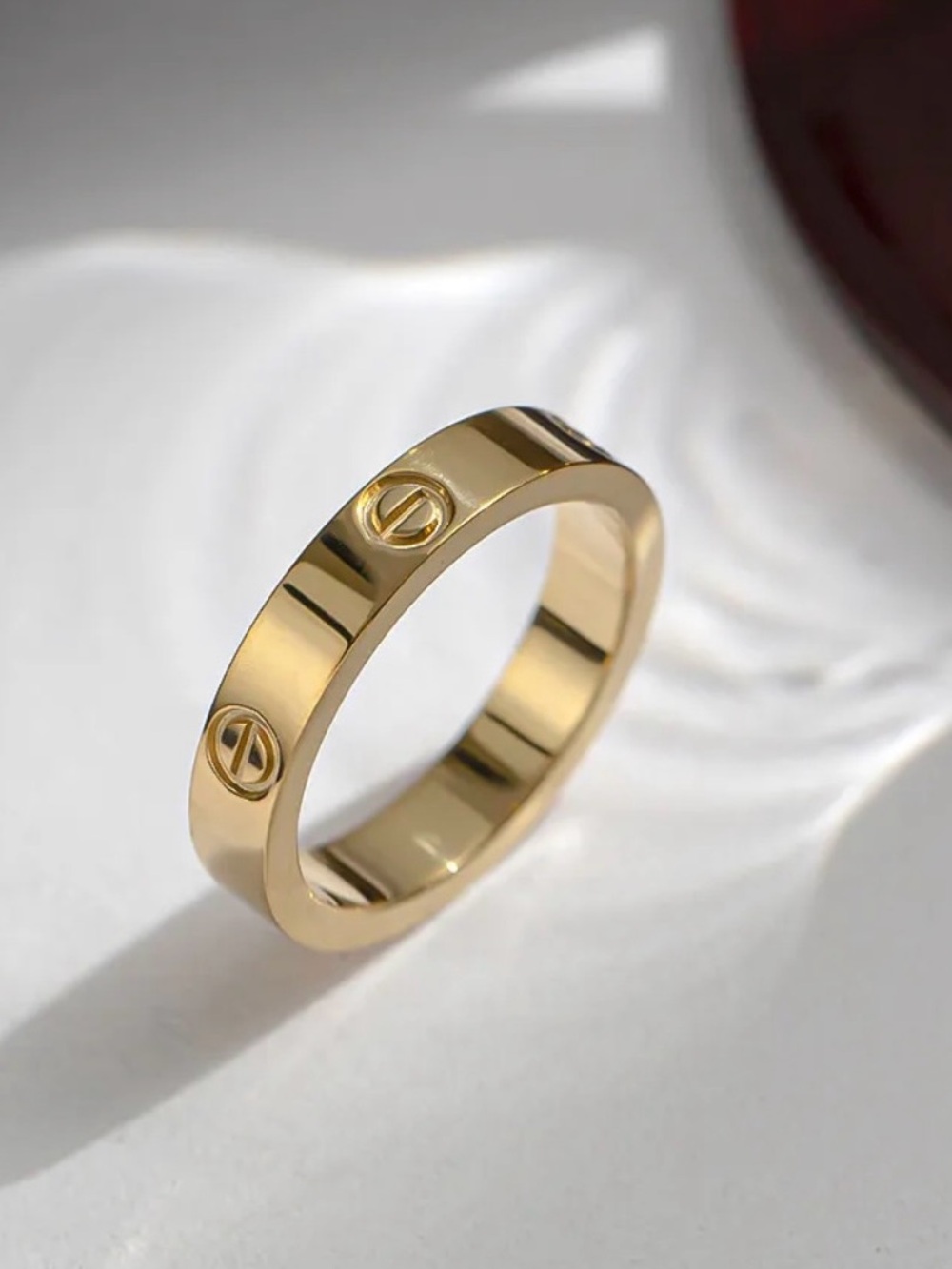Generic Gold Screw Stainless Steel Ring